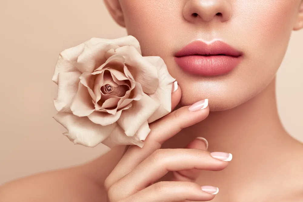 Naturally beautiful lips after hyaluronic acid treatment